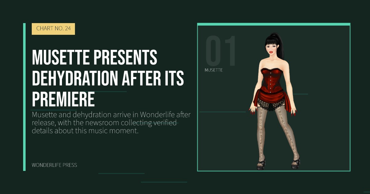 Wonderlife Press: Musette presents dehydration after its premiere. artist portrait. CHART NO. 24.