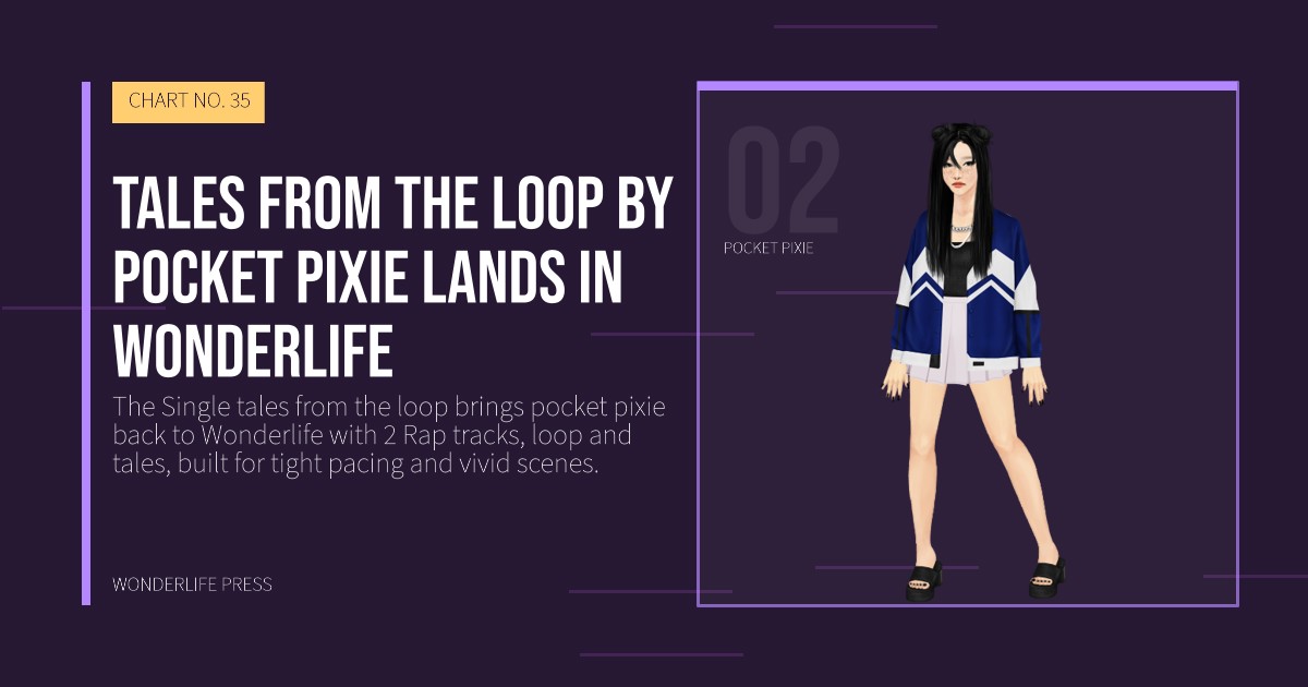 Wonderlife Press: tales from the loop by pocket pixie lands in Wonderlife. artist portrait. CHART NO. 35.