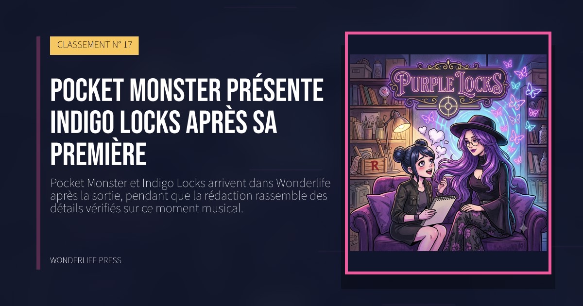 Wonderlife Press: Pocket Monster présente Indigo Locks après sa première. pochette de la sortie. CLASSEMENT N° 17.