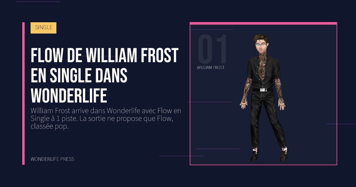 Wonderlife Press: Flow de William Frost en Single dans Wonderlife. portrait des artistes. SINGLE.