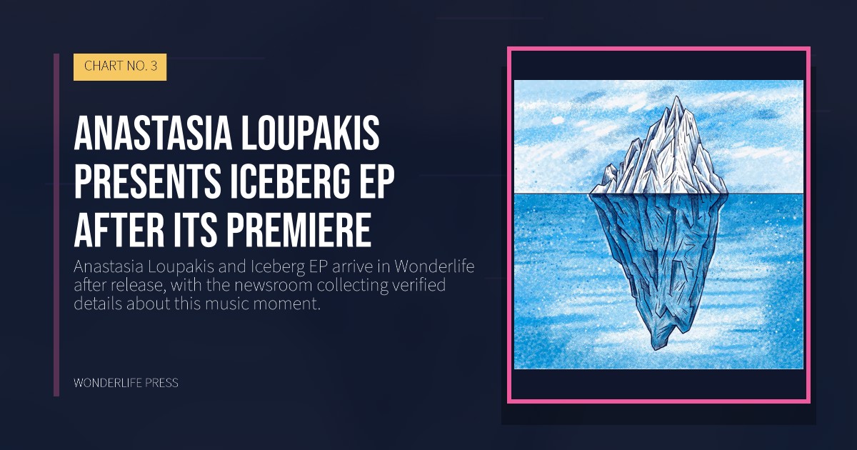 Wonderlife Press: Anastasia Loupakis presents Iceberg EP after its premiere. release artwork. CHART NO. 3.
