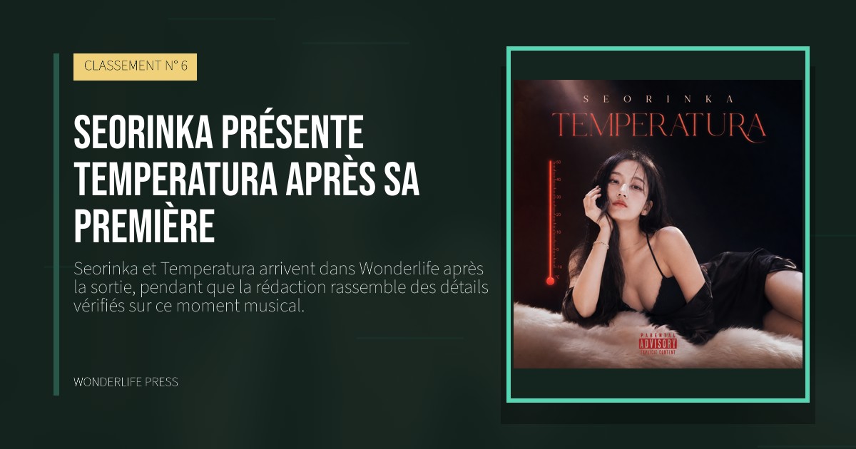 Wonderlife Press: Seorinka présente Temperatura après sa première. pochette de la sortie. CLASSEMENT N° 6.