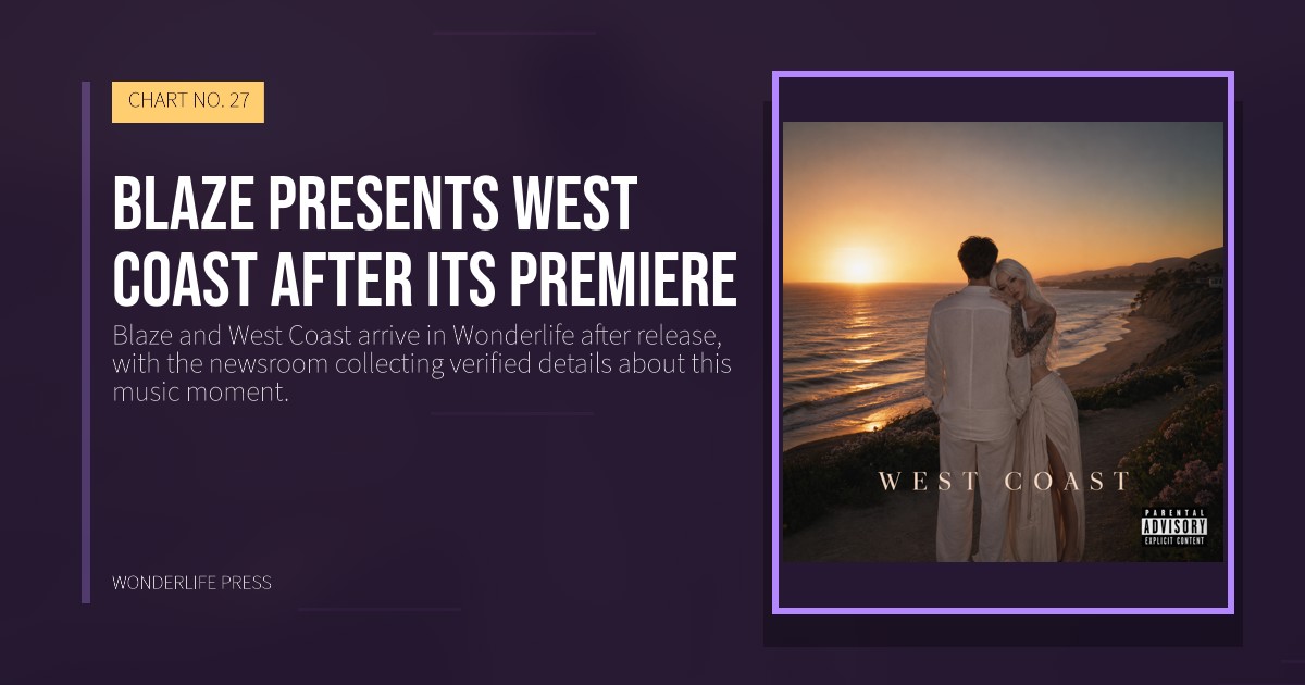 Wonderlife Press: Blaze presents West Coast after its premiere. release artwork. CHART NO. 27.