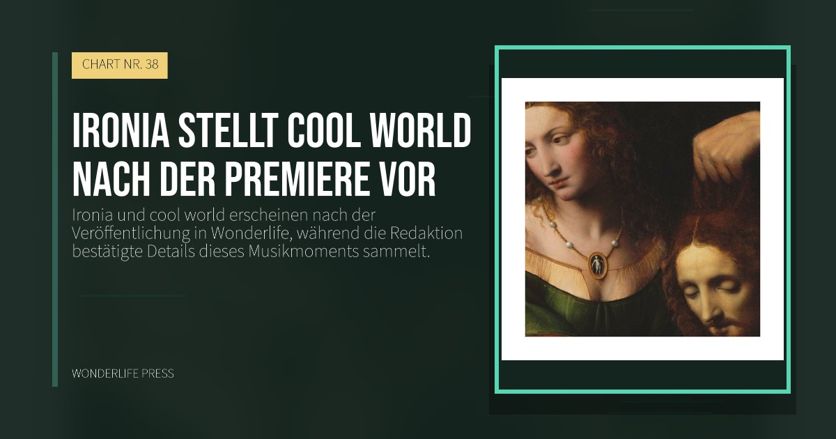 Wonderlife Press: Ironia stellt cool world nach der Premiere vor. Veröffentlichungscover. CHART NR. 38.