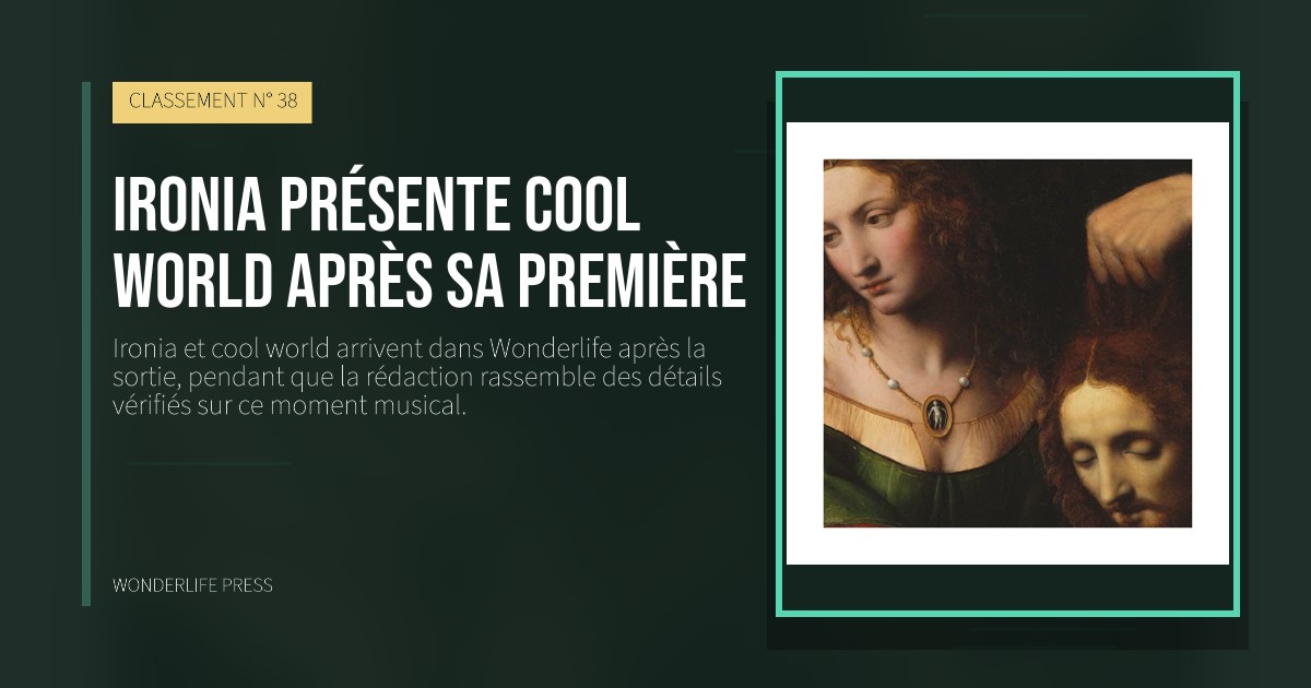 Wonderlife Press: Ironia présente cool world après sa première. pochette de la sortie. CLASSEMENT N° 38.