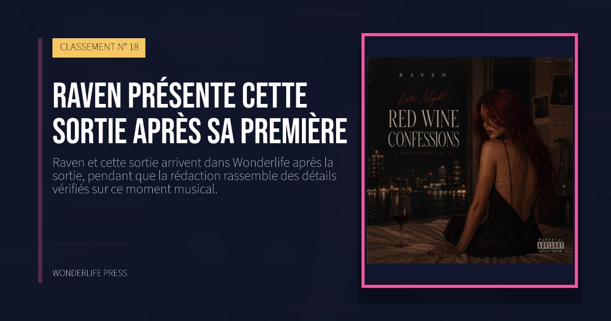Wonderlife Press: Raven présente cette sortie après sa première. pochette de la sortie. CLASSEMENT N° 18.