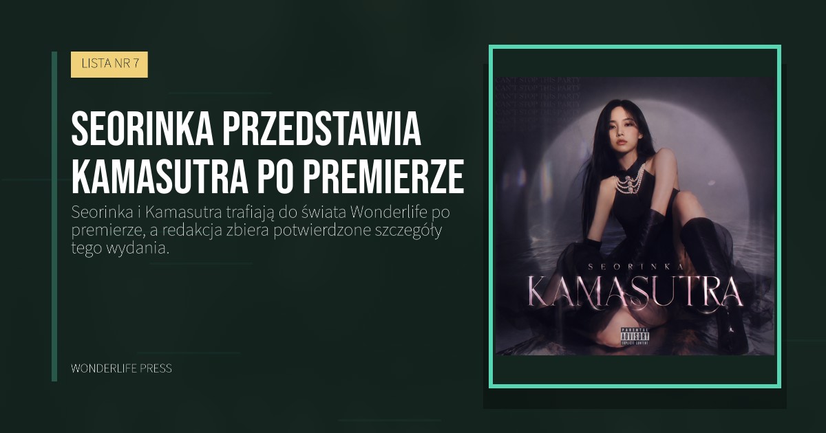 Wonderlife Press: Seorinka przedstawia Kamasutra po premierze. okładka wydawnictwa. LISTA NR 7.