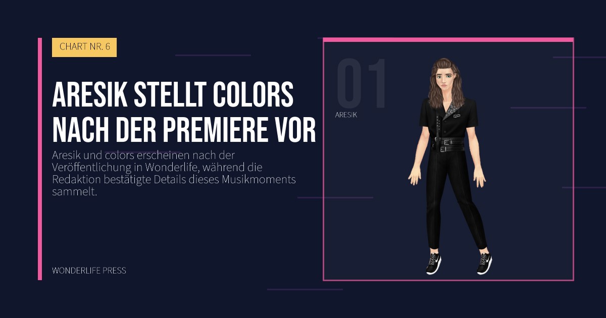 Wonderlife Press: Aresik stellt colors nach der Premiere vor. Künstlerporträt. CHART NR. 6.