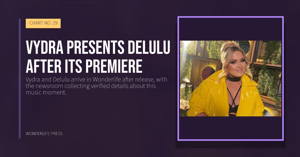 Wonderlife Press: Vydra presents Delulu after its premiere. release artwork. CHART NO. 29.