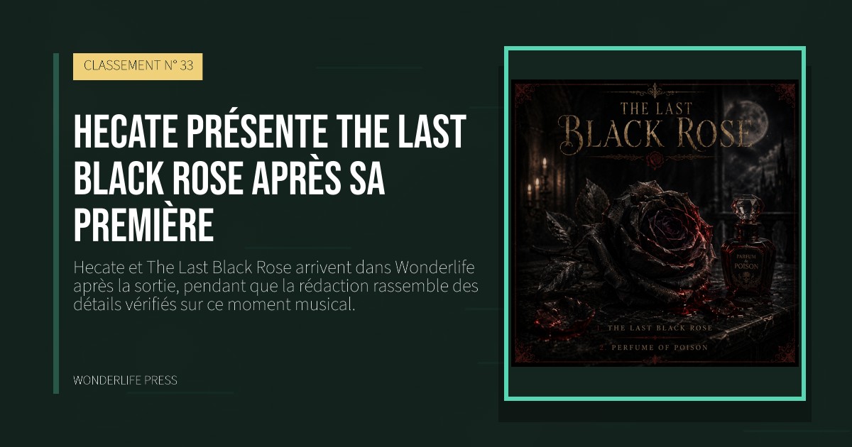 Wonderlife Press: Hecate présente The Last Black Rose après sa première. pochette de la sortie. CLASSEMENT N° 33.