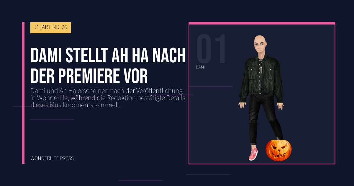 Wonderlife Press: Dami stellt Ah Ha nach der Premiere vor. Künstlerporträt. CHART NR. 26.