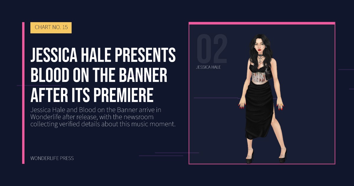 Wonderlife Press: Jessica Hale presents Blood on the Banner after its premiere. artist portrait. CHART NO. 15.
