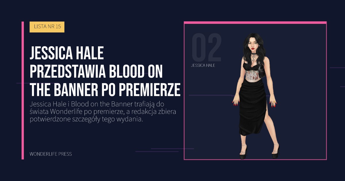 Wonderlife Press: Jessica Hale przedstawia Blood on the Banner po premierze. portret artystów. LISTA NR 15.