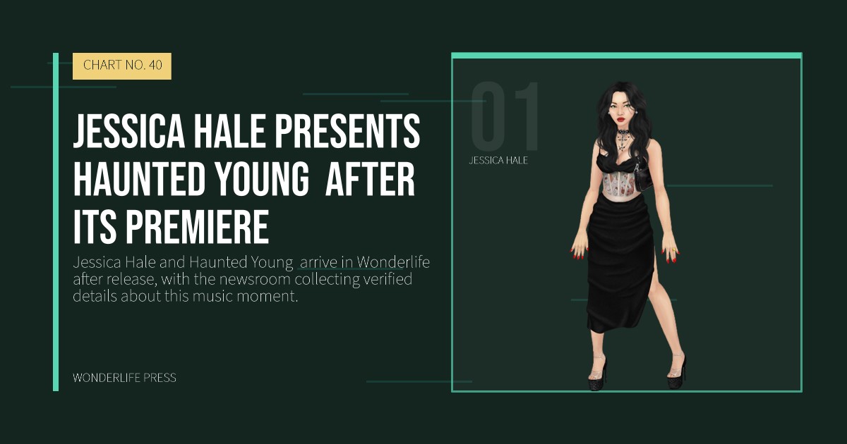 Wonderlife Press: Jessica Hale presents Haunted Young  after its premiere. artist portrait. CHART NO. 40.