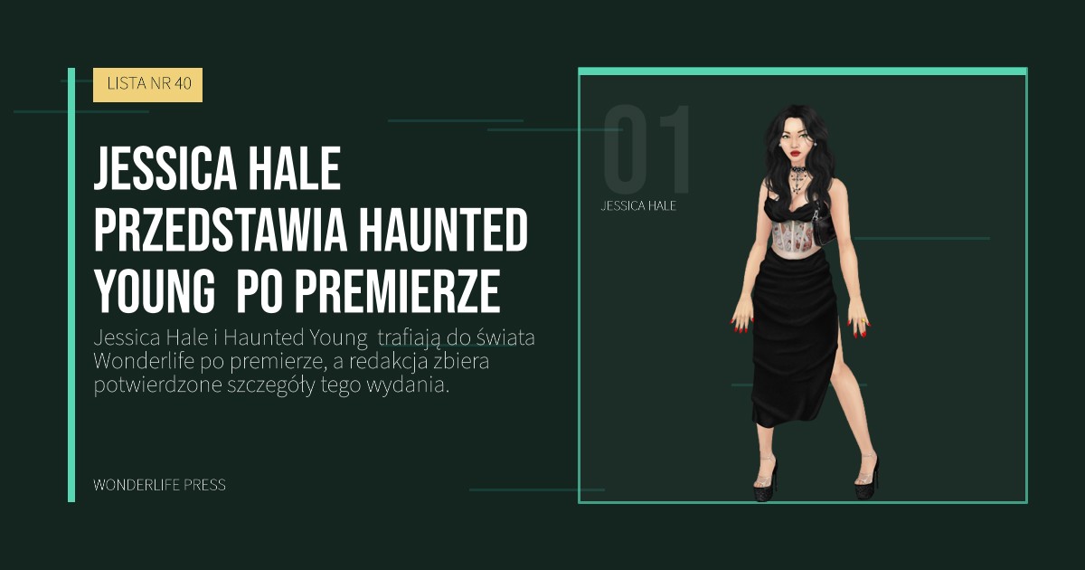 Wonderlife Press: Jessica Hale przedstawia Haunted Young  po premierze. portret artystów. LISTA NR 40.