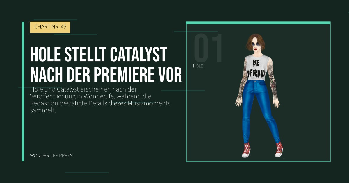 Wonderlife Press: Hole stellt Catalyst nach der Premiere vor. Künstlerporträt. CHART NR. 45.