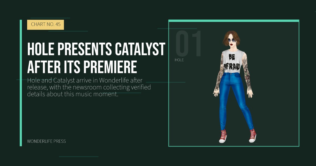 Wonderlife Press: Hole presents Catalyst after its premiere. artist portrait. CHART NO. 45.