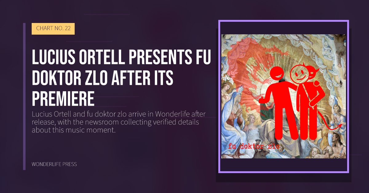 Wonderlife Press: Lucius Ortell presents fu doktor zlo after its premiere. release artwork. CHART NO. 22.