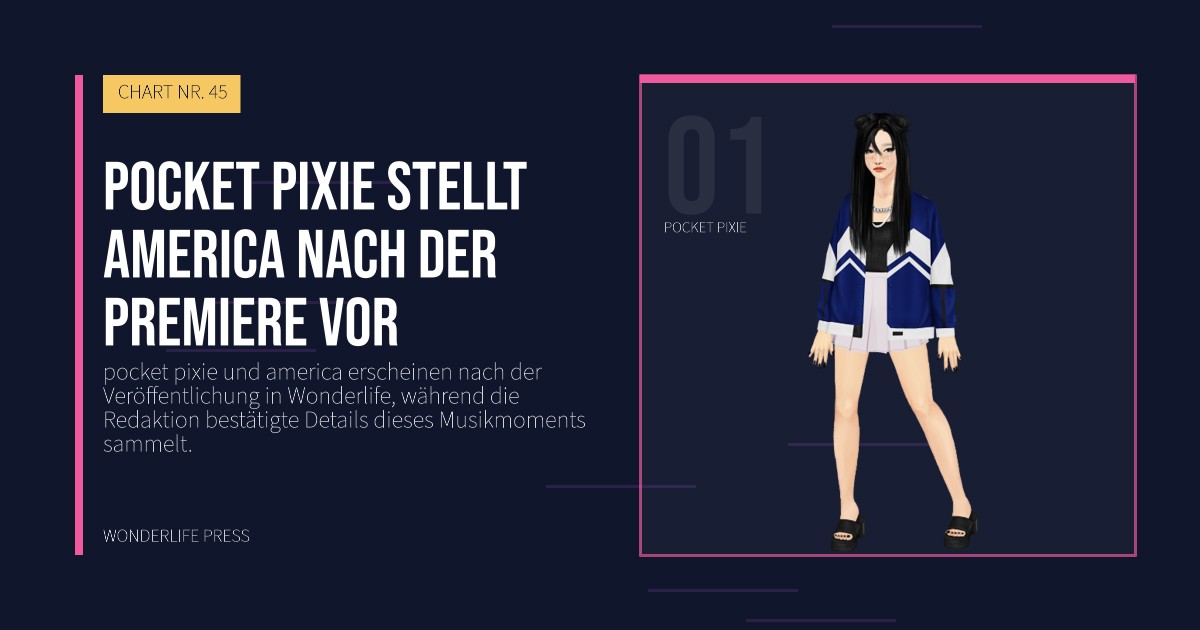 Wonderlife Press: pocket pixie stellt america nach der Premiere vor. Künstlerporträt. CHART NR. 45.