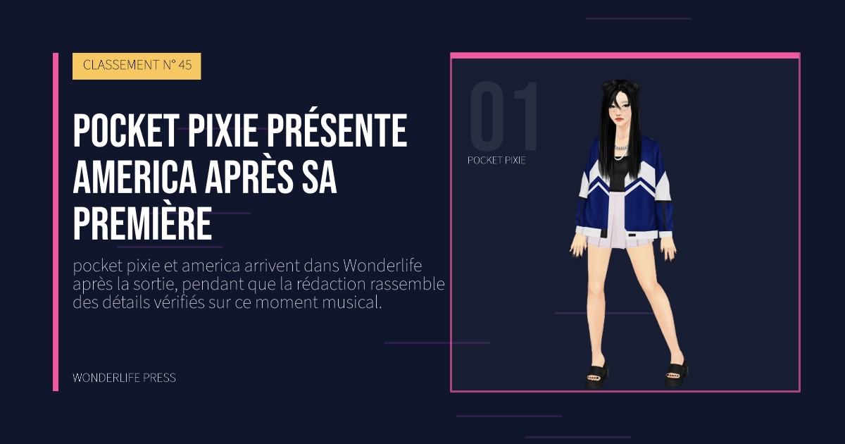 Wonderlife Press: pocket pixie présente america après sa première. portrait des artistes. CLASSEMENT N° 45.