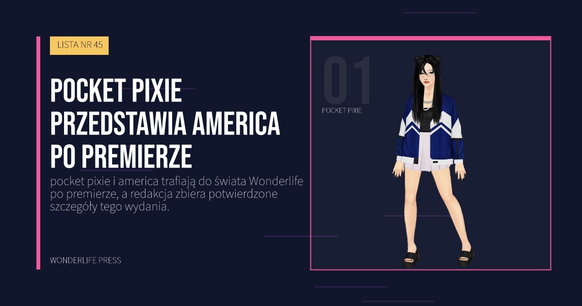 Wonderlife Press: pocket pixie przedstawia america po premierze. portret artystów. LISTA NR 45.
