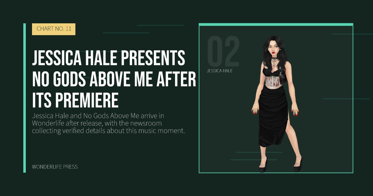Wonderlife Press: Jessica Hale presents No Gods Above Me after its premiere. artist portrait. CHART NO. 11.