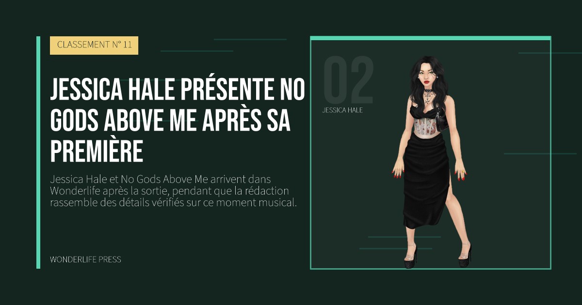 Wonderlife Press: Jessica Hale présente No Gods Above Me après sa première. portrait des artistes. CLASSEMENT N° 11.