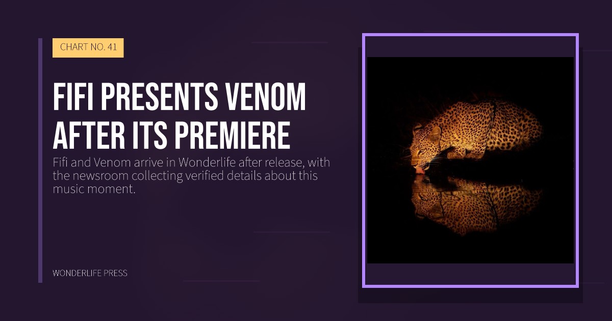 Wonderlife Press: Fifi presents Venom after its premiere. release artwork. CHART NO. 41.