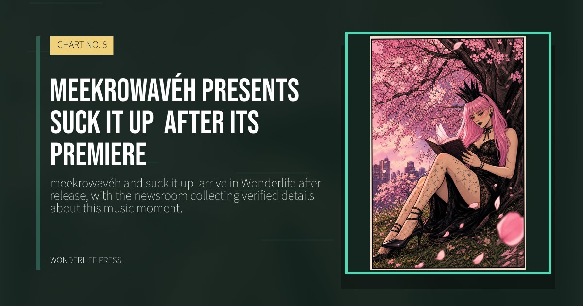 Wonderlife Press: meekrowavéh presents suck it up  after its premiere. release artwork. CHART NO. 8.