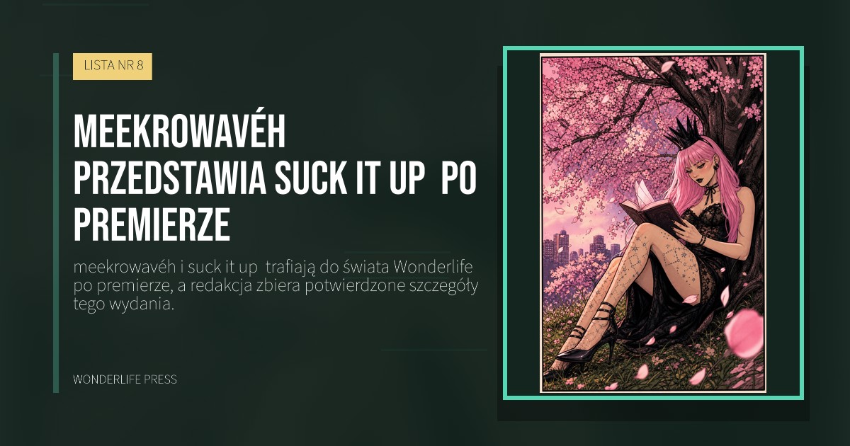 Wonderlife Press: meekrowavéh przedstawia suck it up  po premierze. okładka wydawnictwa. LISTA NR 8.