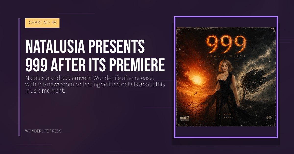 Wonderlife Press: Natalusia presents 999 after its premiere. release artwork. CHART NO. 49.