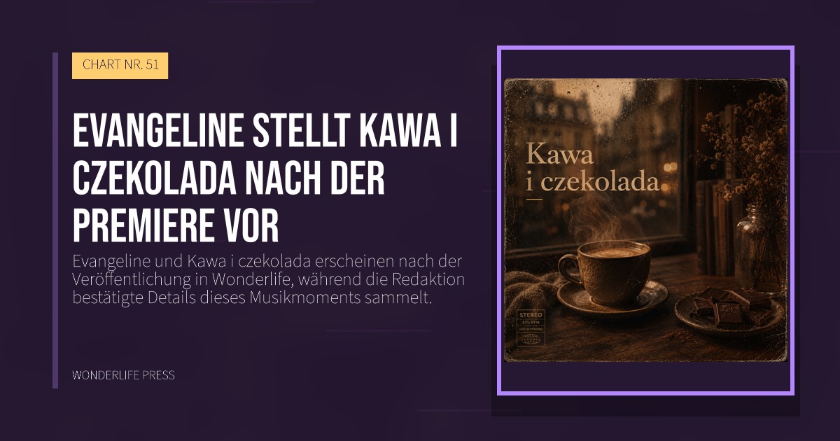 Wonderlife Press: Evangeline stellt Kawa i czekolada nach der Premiere vor. Veröffentlichungscover. CHART NR. 51.