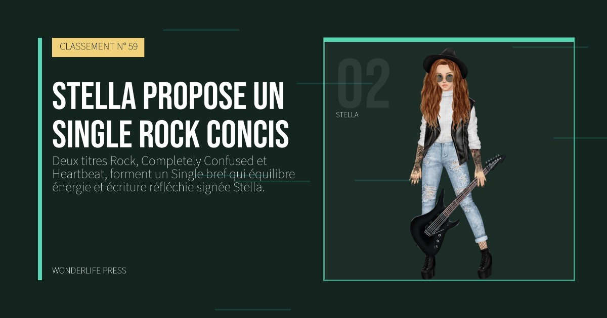 Wonderlife Press: Stella propose un Single rock concis. portrait des artistes. CLASSEMENT N° 59.