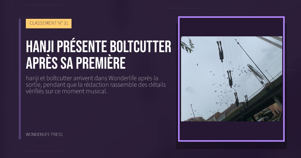 Wonderlife Press: hanji présente boltcutter après sa première. pochette de la sortie. CLASSEMENT N° 31.
