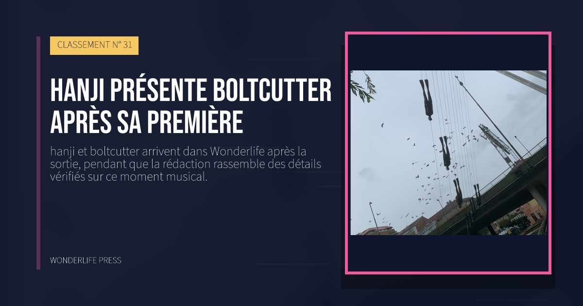 Wonderlife Press: hanji présente boltcutter après sa première. pochette de la sortie. CLASSEMENT N° 31.