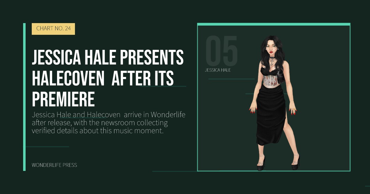 Wonderlife Press: Jessica Hale presents Halecoven  after its premiere. artist portrait. CHART NO. 24.