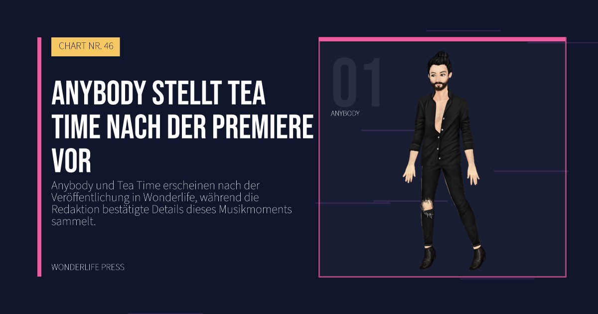 Wonderlife Press: Anybody stellt Tea Time nach der Premiere vor. Künstlerporträt. CHART NR. 46.