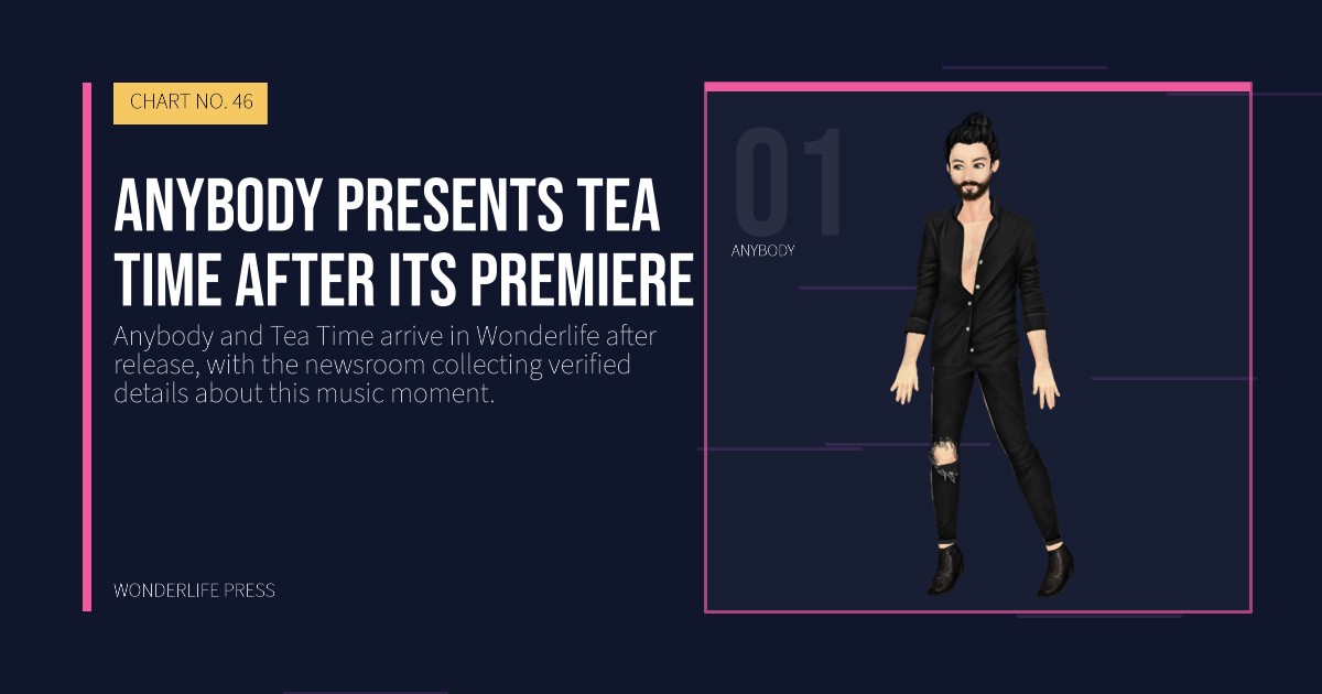 Wonderlife Press: Anybody presents Tea Time after its premiere. artist portrait. CHART NO. 46.