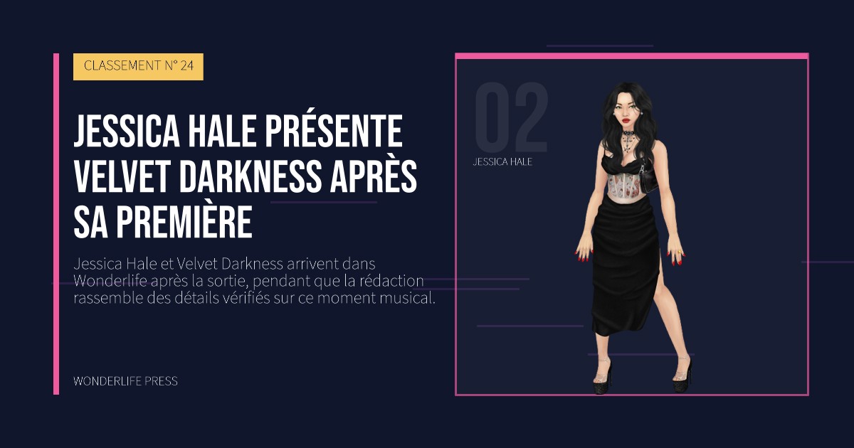 Wonderlife Press: Jessica Hale présente Velvet Darkness après sa première. portrait des artistes. CLASSEMENT N° 24.