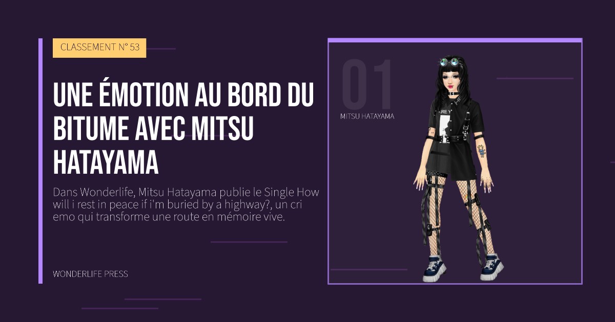 Wonderlife Press: Une émotion au bord du bitume avec Mitsu Hatayama. portrait des artistes. CLASSEMENT N° 53.