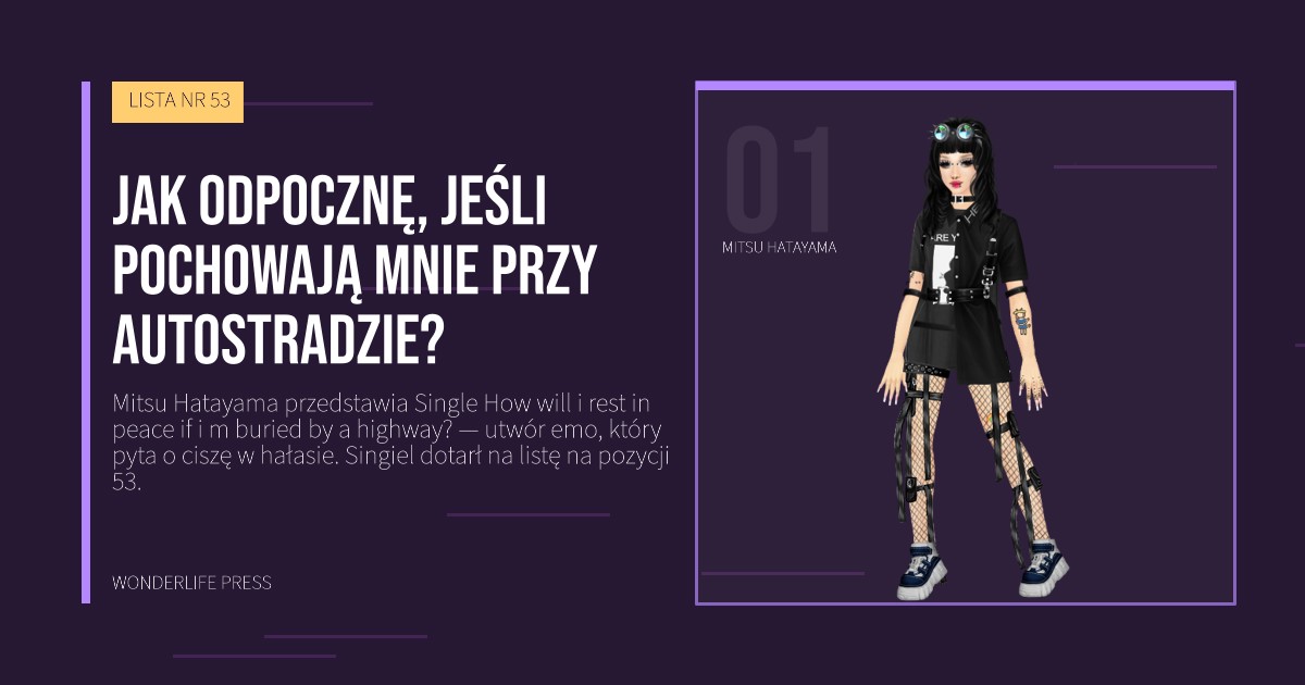 Wonderlife Press: Jak odpocznę, jeśli pochowają mnie przy autostradzie?. portret artystów. LISTA NR 53.