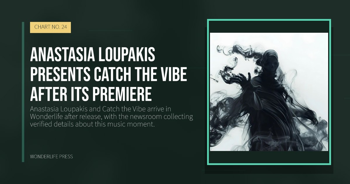 Wonderlife Press: Anastasia Loupakis presents Catch the Vibe after its premiere. release artwork. CHART NO. 24.