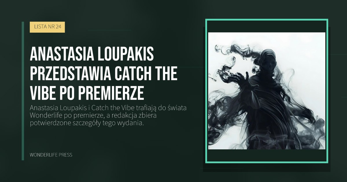 Wonderlife Press: Anastasia Loupakis przedstawia Catch the Vibe po premierze. okładka wydawnictwa. LISTA NR 24.