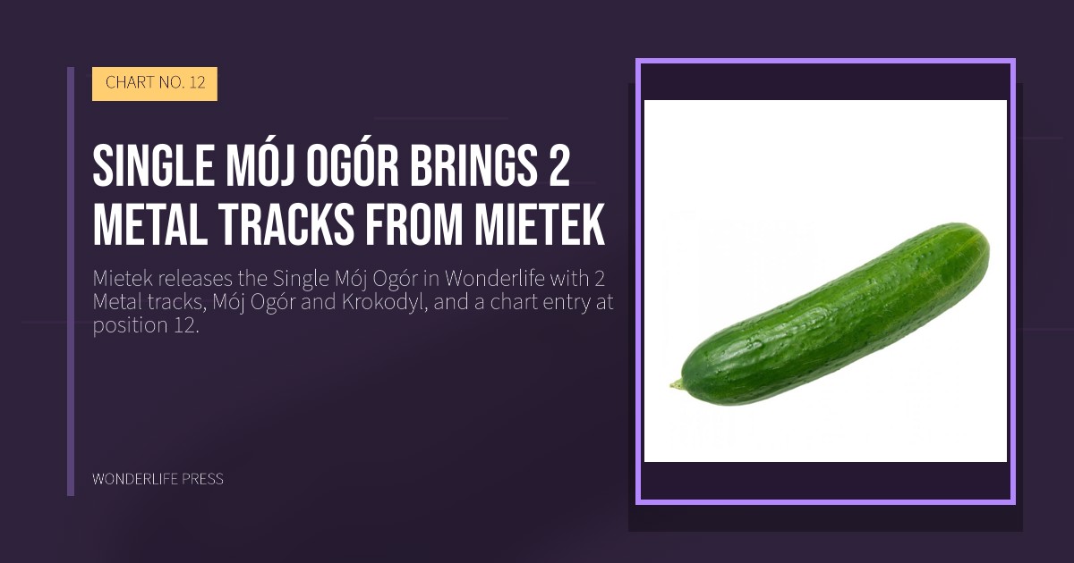 Wonderlife Press: Single Mój Ogór brings 2 Metal tracks from Mietek. release artwork. CHART NO. 12.