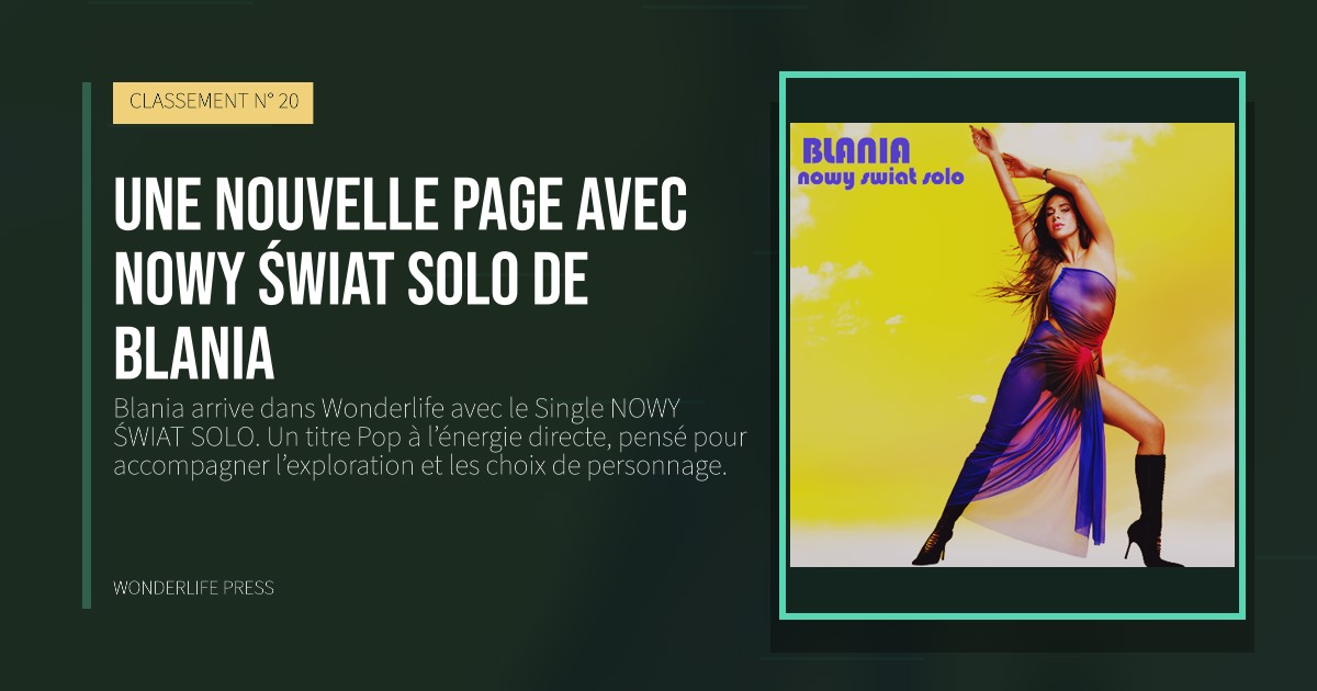 Wonderlife Press: Une nouvelle page avec NOWY ŚWIAT SOLO de Blania. pochette de la sortie. CLASSEMENT N° 20.