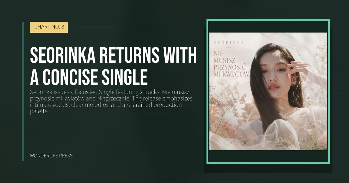 Wonderlife Press: Seorinka returns with a concise Single. release artwork. CHART NO. 8.