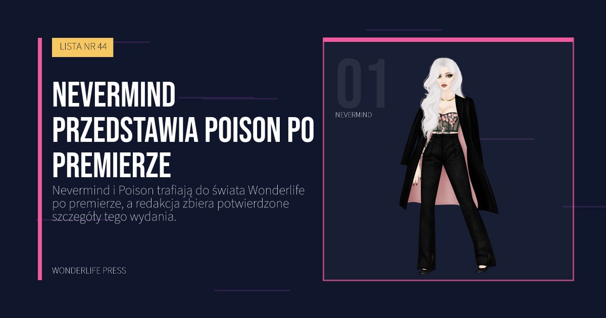 Wonderlife Press: Nevermind przedstawia Poison po premierze. portret artystów. LISTA NR 44.
