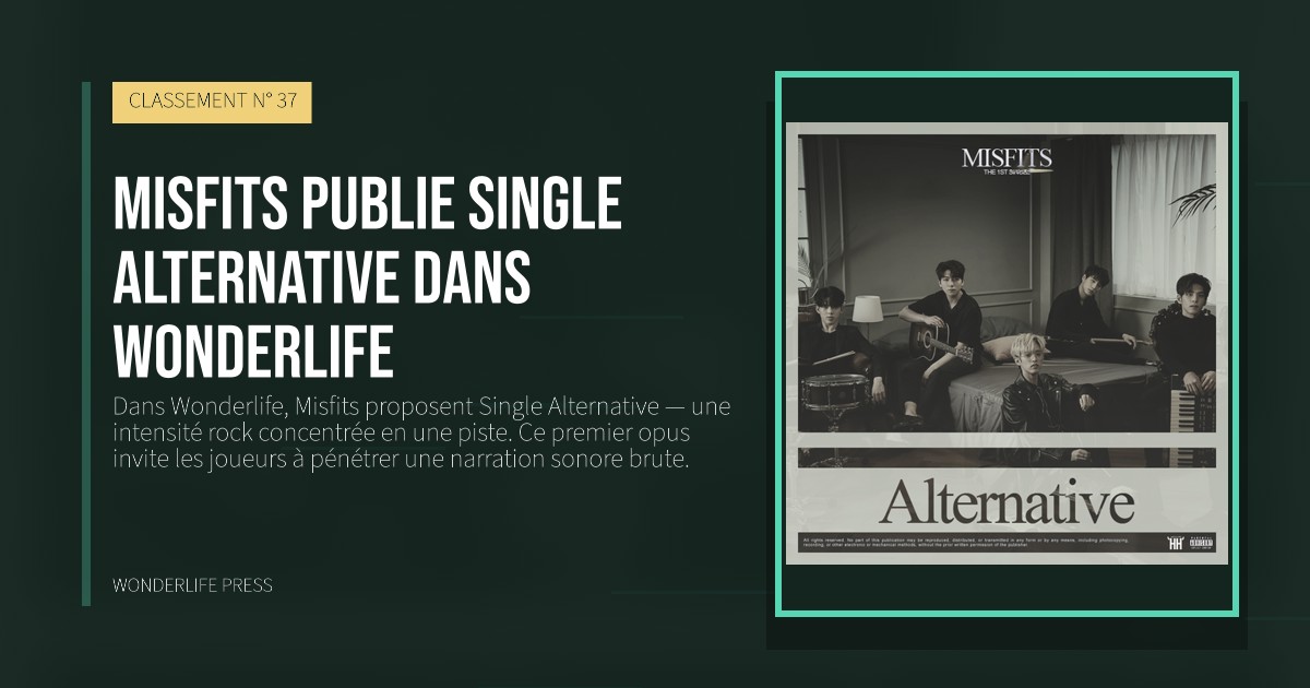 Wonderlife Press: Misfits publie Single Alternative dans Wonderlife. pochette de la sortie. CLASSEMENT N° 37.