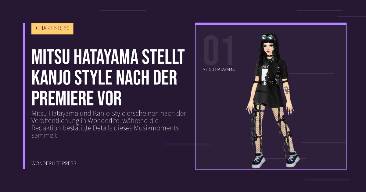 Wonderlife Press: Mitsu Hatayama stellt Kanjo Style nach der Premiere vor. Künstlerporträt. CHART NR. 56.
