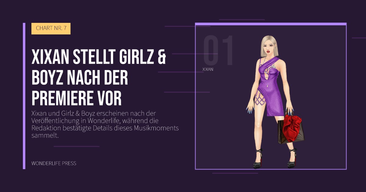 Wonderlife Press: Xixan stellt Girlz & Boyz nach der Premiere vor. Künstlerporträt. CHART NR. 7.